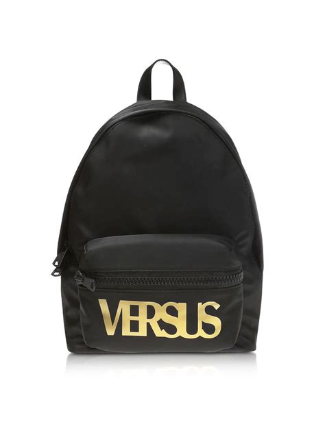 versace versus leather backpack|Versace pouch.